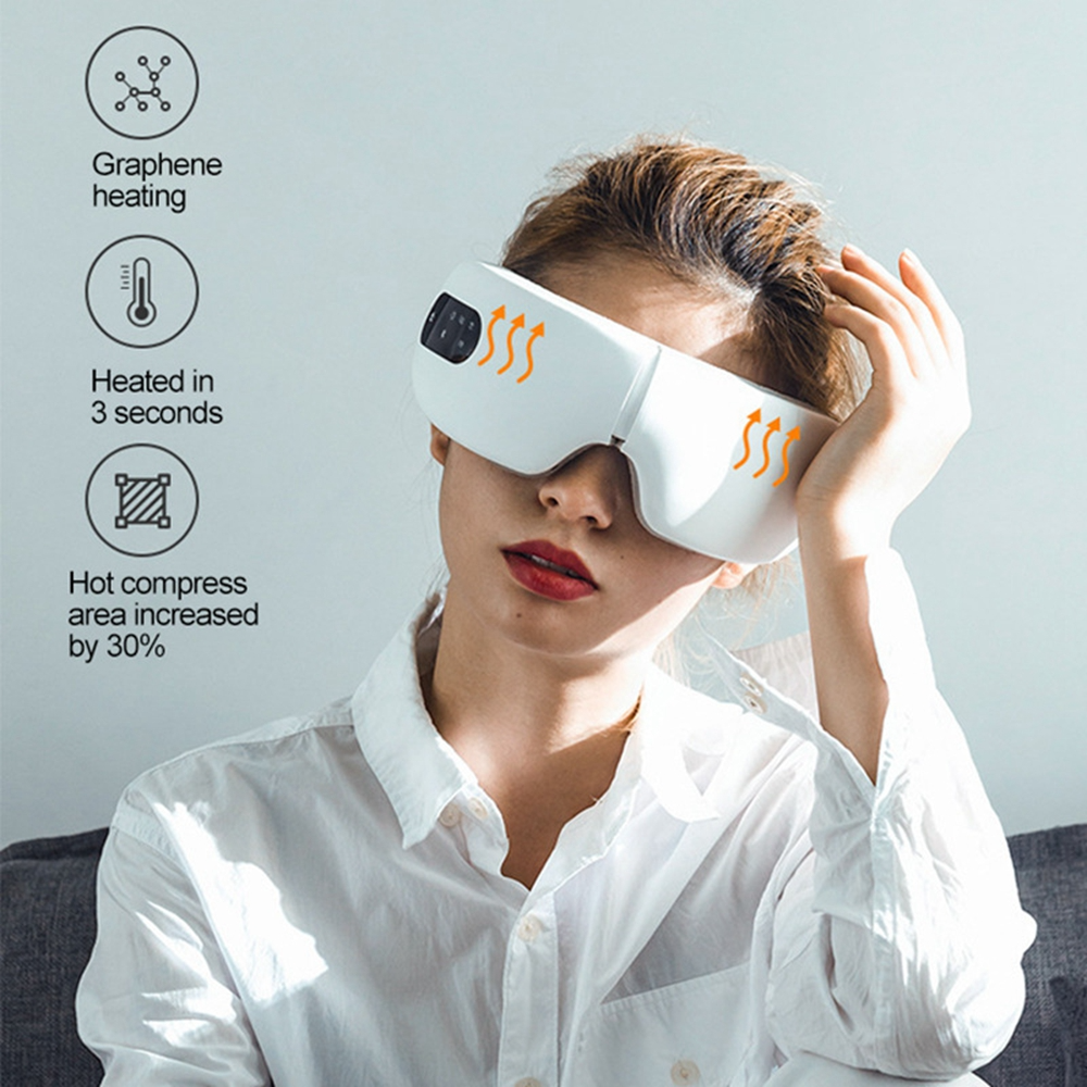 4D Eye Massager with Heat, Air Pressure & Bluetooth Audio
