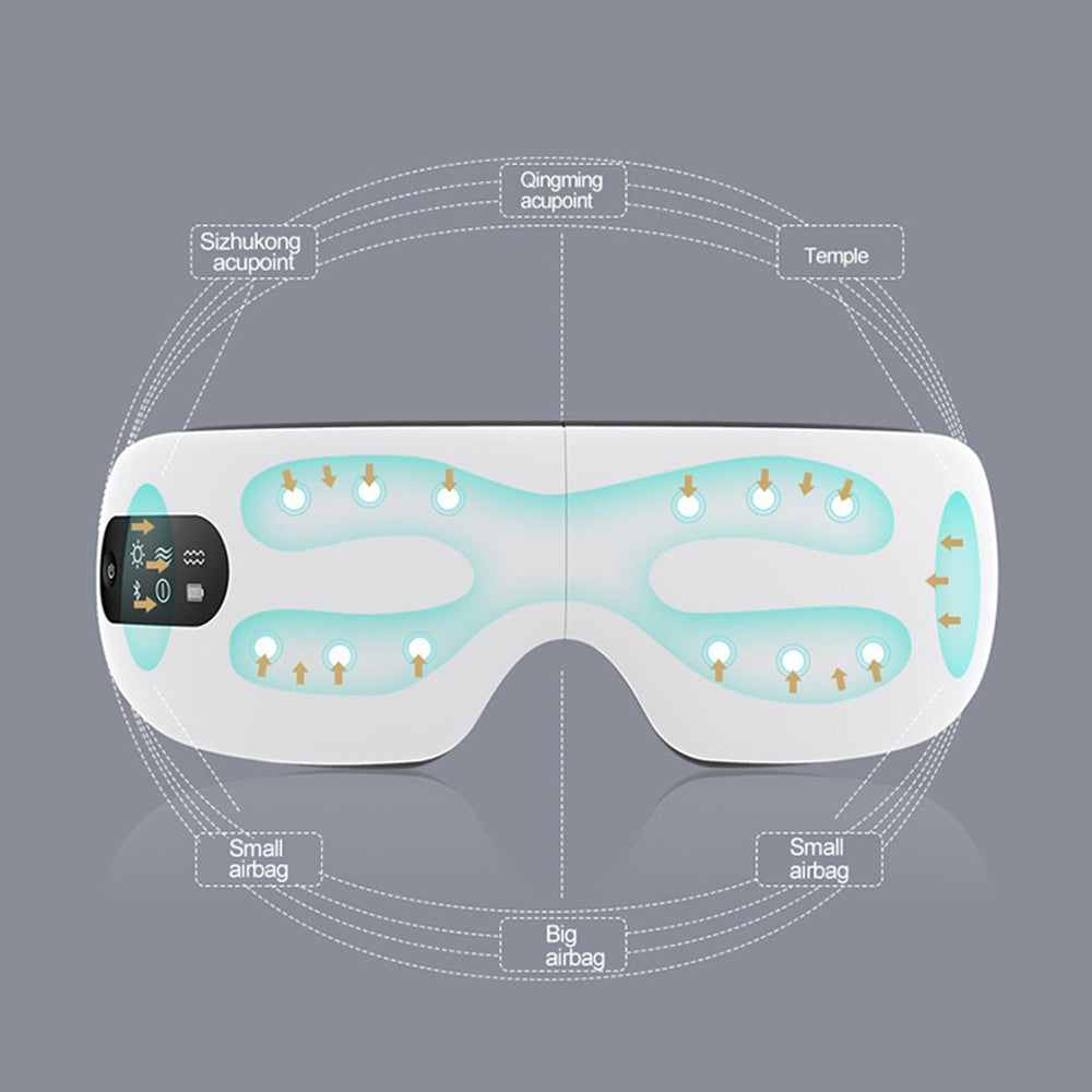 4D Eye Massager with Heat, Air Pressure & Bluetooth Audio