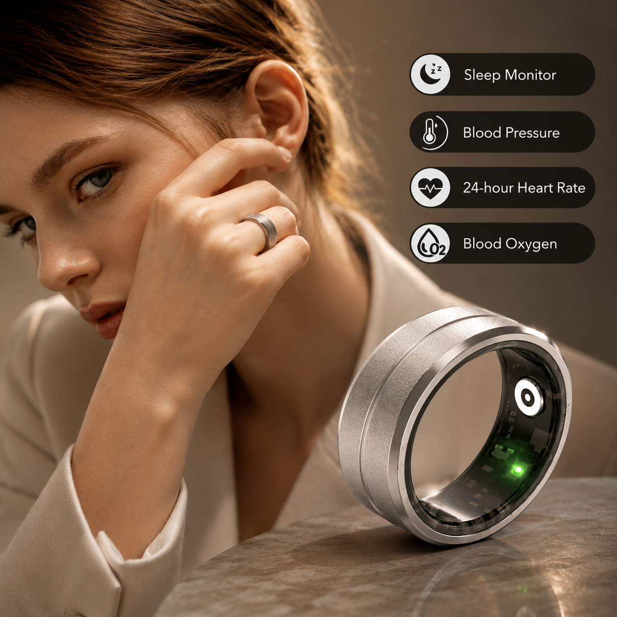 Kartzy Vital Ring™ | Sleep, Heart Rate & Blood Oxygen Tracker